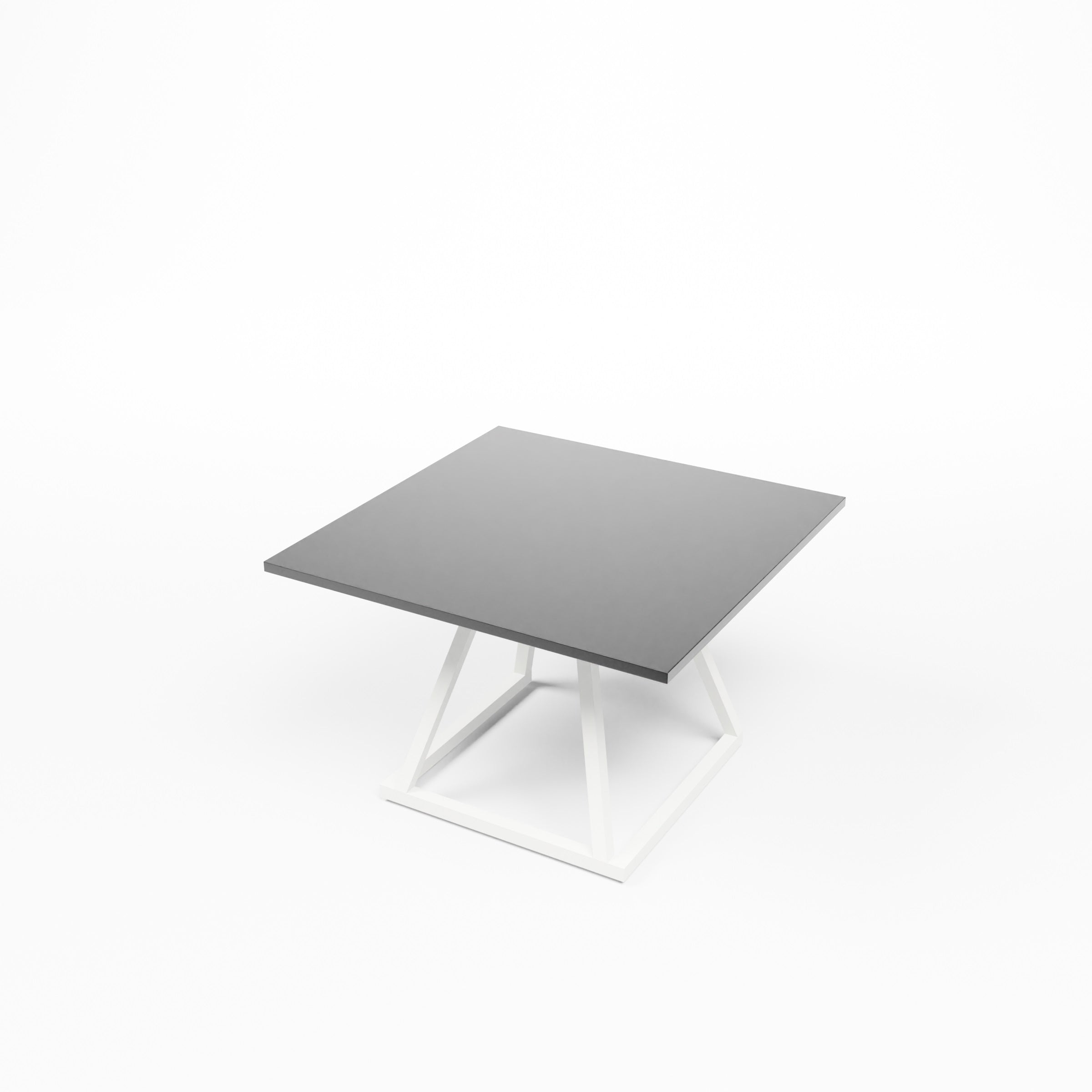Linea Coffee Table (White Frame with Black Top) Desert River Rentals